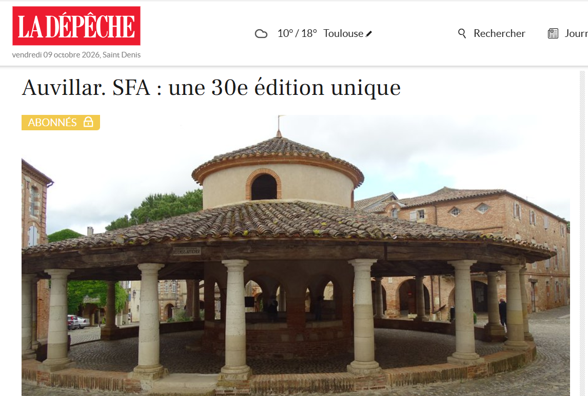 Article de La Dépêche sur la 30e semaine musicale